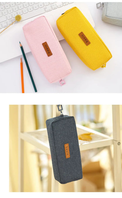 Pencil Case School Supplies Large Capacity Pencil Pouch Estuches Basic Pen Case Trousse Scolaire Kawaii Stationery Pencilcase