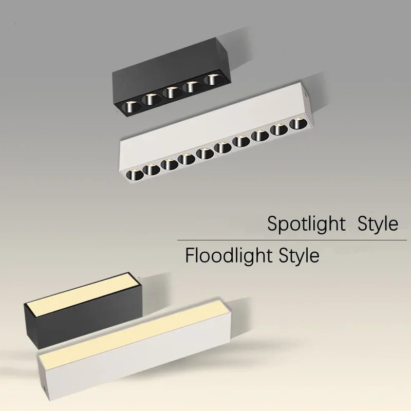 LED Spot Light 10W 20W 30W 40W line light bar creative linear long strip living room corridor light Surface Mount
