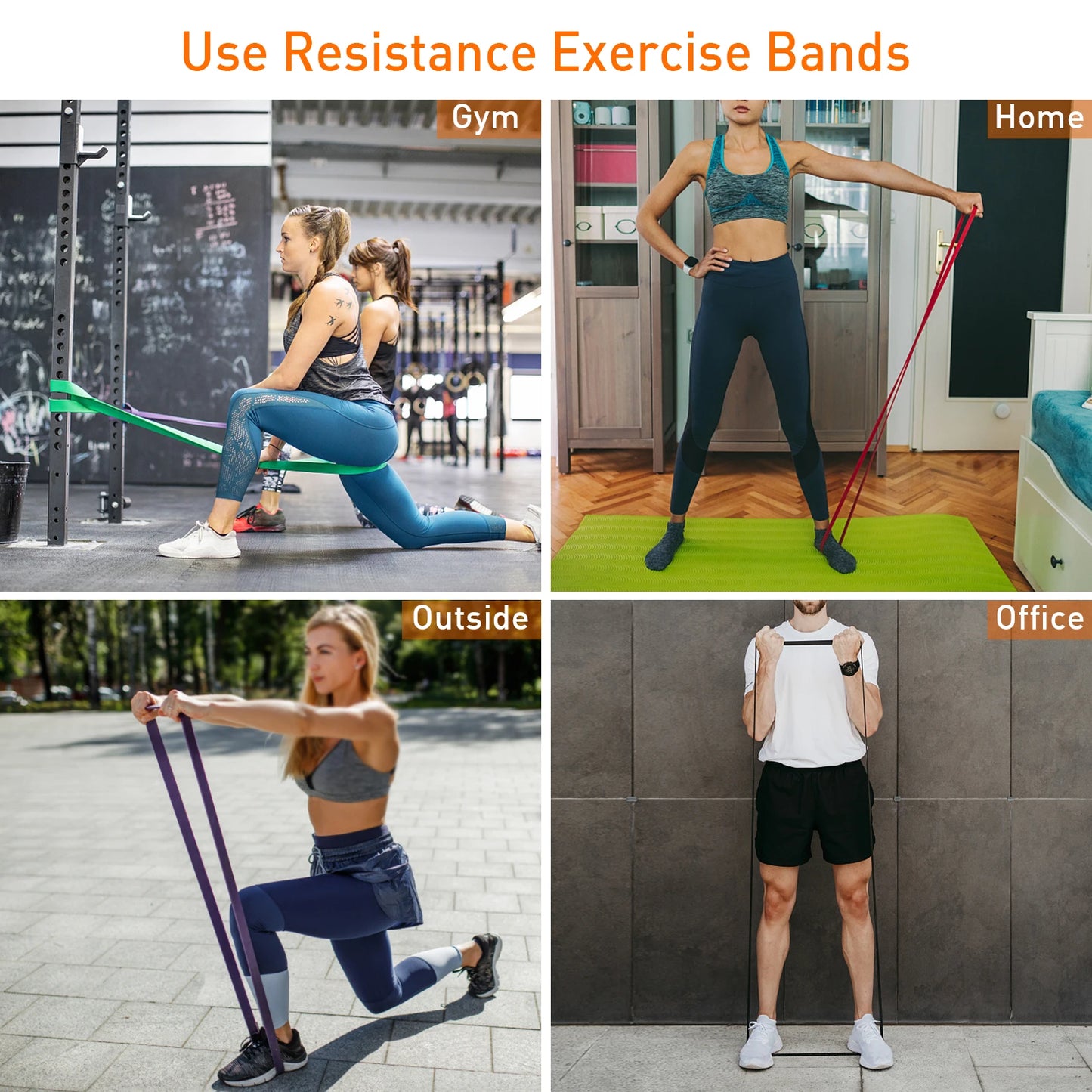 Lixada Pull Up Assist Bands Set Resistance Loop Bands Powerlifting Exercise Stretch Bands with Door Anchor Foam Handles Hooks