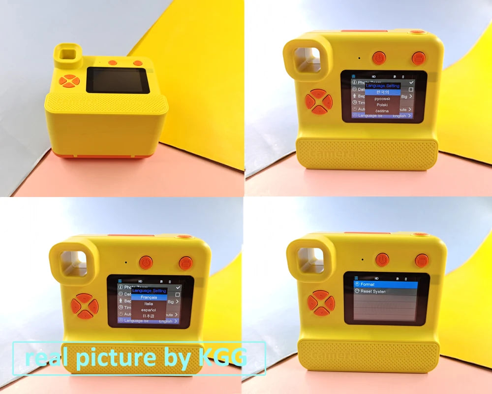 Kids Instant Camera Print Camera For Children Camera 1080P HD Digital Camera Photo Paper Child Toy Camera For Christmas Gift