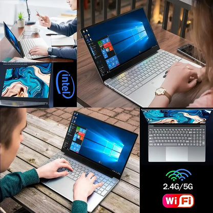2025 New Laptop Computer Windows 11 Intel Pentium N3700 Notebook PC Gamer 12GB RAM 1TB 2TB SSD 1920*1080 Office Study Computer