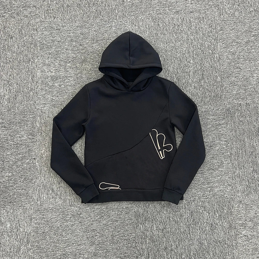 Jogging Streetwear Hoodies Trousers Set Centre Cee Tracksuit Men Clothing Y2k Cotton Sweatshirts Tops Pants Mens Clothes Black