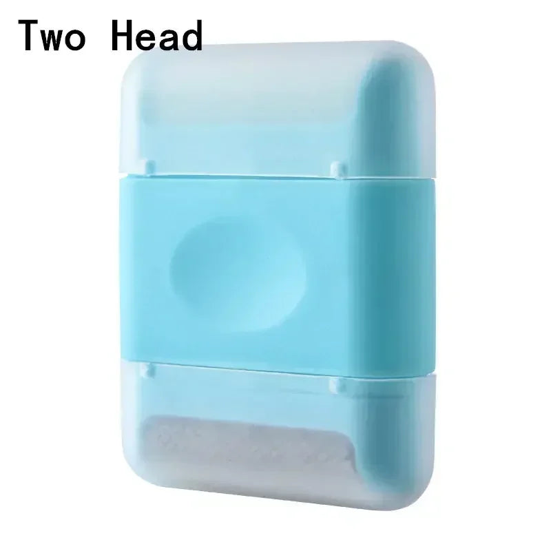 Two Head Manual Lint Remover Mini Pet Hair Ball Trimmer Sweater Clothes Fuzz Pellet Shaver Overcoat Dust Roller Cleaning Machine
