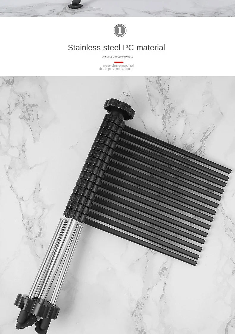 Drying rack manual rotating drying rack wake-up special hanging rack foldable easy to store kitchen tools