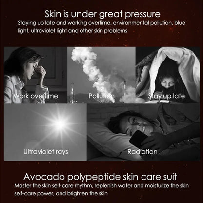 5pcs/Set IMAGES Avocado Skin Care Sets Facial Moisturizing Face Cream Serum Facial Cleanser Eye Cream Skin Care Products