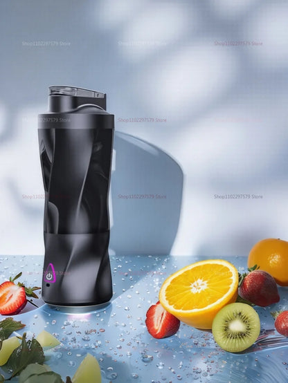 Portable Juicer Blender Cup 700ML USB Rechargeable Outdoor Smoothie Maker Fresh Fruit Mixer with 4 Blades for Travel and Sports.