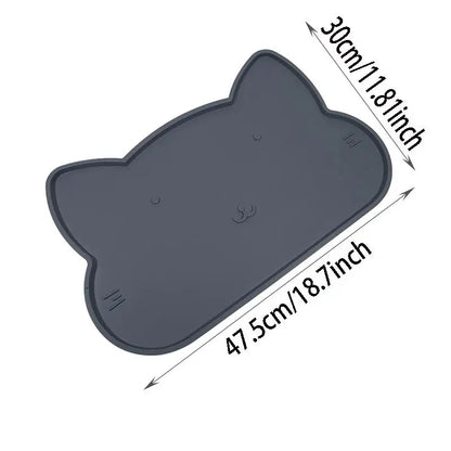 Silicone Pet Feeding Dog Cat Bowl Food Mat Non-Stick Waterproof Pet Food Feeding Pad Puppy Feeder Tray Water Cushion Placemat