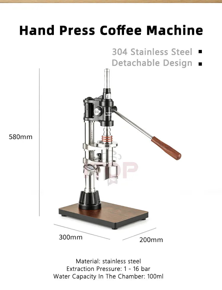 ITOP 1-16 Bar Hand-pressed Coffee Machine Manual Espresso Commercial Home Extraction Variable Pressure Lever Coffee Maker