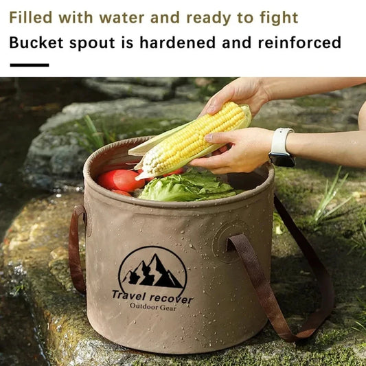20L Folding Bucket Waterproof Foldable Water Sink Bucket Portable Travel Foldable Basin Camping Hiking Fishing Storage Bucket