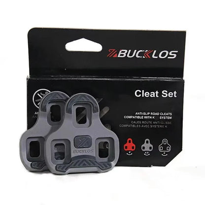 BUCKLOS for LOOK Keo Cleats Float Road Cycling Shoes Pedal Cleats for Look Keo Bike Self Locking Pedal Plate 4.5/9 Degree 1/2pc