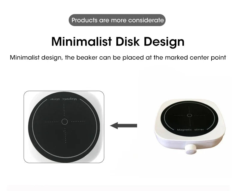 Magnetic Stirrer Kitchen Liquid Mixing Mini Lab Stir Mixer Portable Stirrer Plate with Stir Bar USB 2L 4000RPM for Laboratory