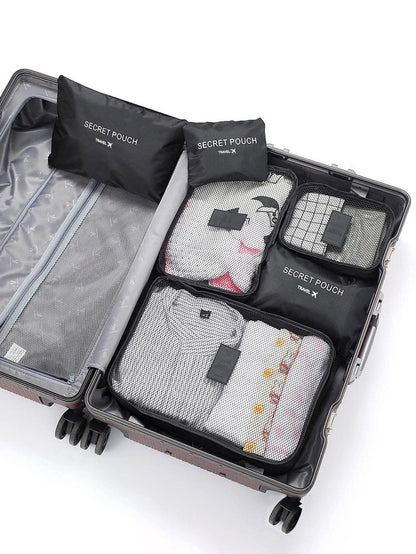 6PCS Packing Cubes for Travel Luggage Organiser Bag Compression Pouches Clothes Suitcase Packing Organizers Storage Bags for Tra