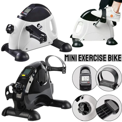 Mini Exercise Bike Arm and Leg Trainer Adjustable Peddler Exercise Bike LCD Display Foot Pedal Exercise Machine for Home Office