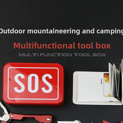 Outdoor Survival Kit Emergency Gear Set, SOS Tool for Camping Hiking Adventure - Lightweight Durable,Camping, Hiking, Adventure