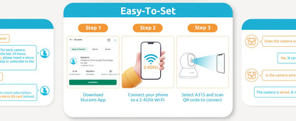 2 Pcs Blurams Indoor Security Camera 2K, Home Security Camera for Dog/Elder, Security Camera with One-Touch Call Update A31S-2pc