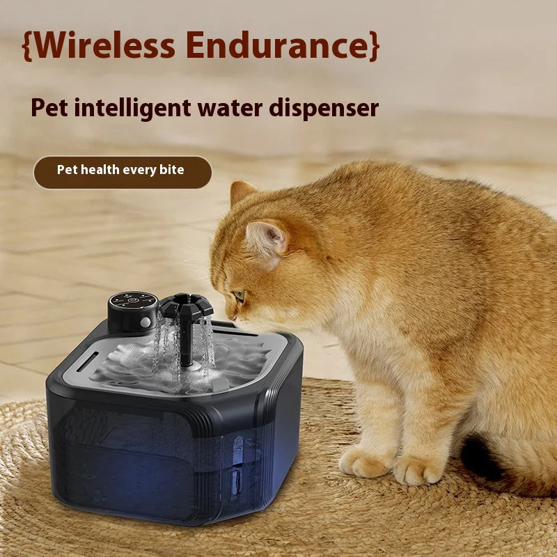 New Stainless Steel Pet Water Fountain Smart Circulating Cat Dog Drinker Automatic Flow Drinking Device