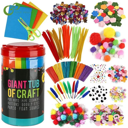 Arts and Crafts Supplies for Kids DIY Crafting School Kindergarten Homeschool Supplies Arts Set Toys for Children