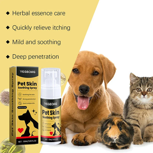 50ml Pet Skin Care Spray New Effectively Relieves Pet Skin Discomfort Spray Pet External Care Spray 1/2pcs ﻿