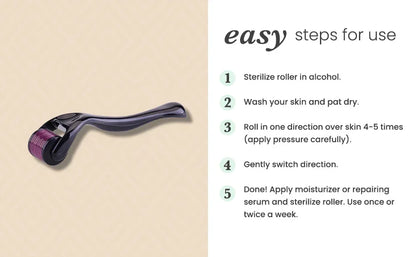 Micro Needle 540 Derma Roller Face Roller Titanium Hair Regrowth Beard Growth Microniddle Roller for Face Massager Skin Care