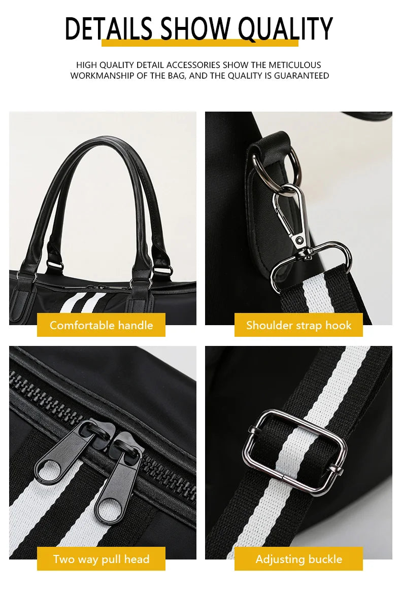 Personalized Travel Bag Men's And Women's Handbags Sports Training Yoga Bag Waterproof Weekend Bag Customized Logo Name Pattern