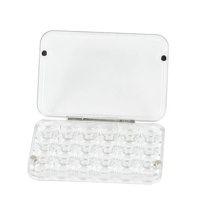 Art Supplies 24 Grids Mini Watercolor Palette Transparent Acrylic Watercolor Paint Tray Empty Sealed Paint Box Travel