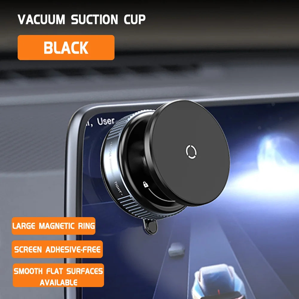 Car Phone Holder Magnetic Mount 360° Rotating Vacuum Adsorption Strong Magnet For iPhone 12 13 14 15 Pro Max