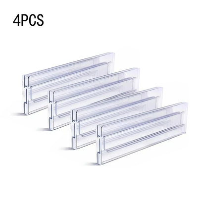 1/2/4/8PCS Drawer Dividers Organizers Adjustable Cabinet Storage Clothes Drawer Organizer Clear Drawers Separators Kitchen Tools