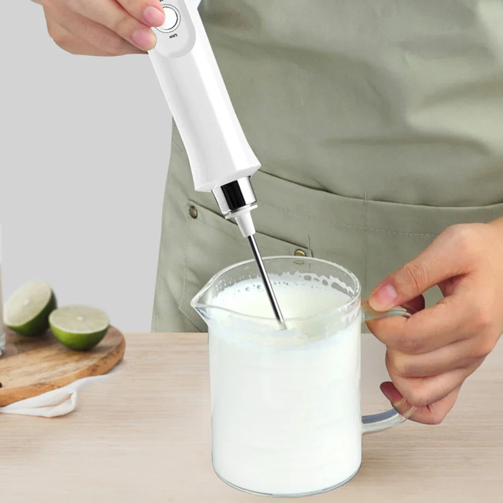 Handheld Egg Beater Mixer Drink Blender with 3 Modes 3 Whisk USB Charger Bubble Maker Coffee Foamer USB Electric Milk Frother
