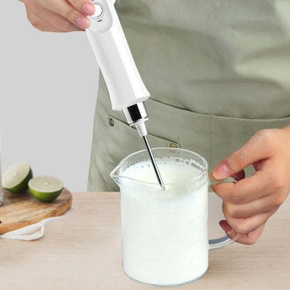 Handheld Egg Beater Mixer Drink Blender with 3 Modes 3 Whisk USB Charger Bubble Maker Coffee Foamer USB Electric Milk Frother