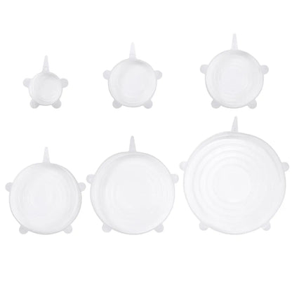 JUSTOOL 12 Pcs Stretchable Silicone Fresh-Keeping Lid For Refrigerator Food Cling Film Bowl Lids Silicone Lid Set Fresh-Keeping