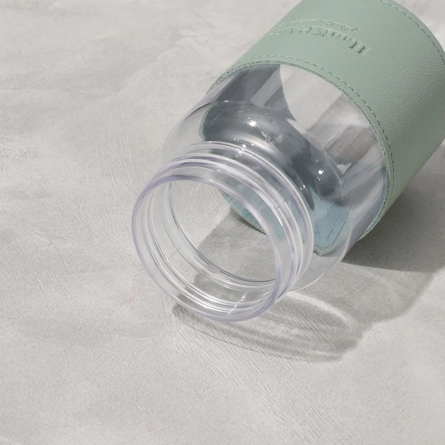 500Ml Portable Plastic Water Bottles with Straw Anti-scalding Leather Case Non-leaking Cute Bottle Outdoor Drinkware