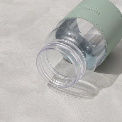 500Ml Portable Plastic Water Bottles with Straw Anti-scalding Leather Case Non-leaking Cute Bottle Outdoor Drinkware