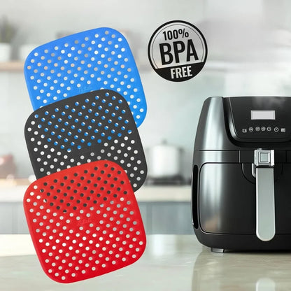 Reusable Air Fryer Liners 5QT or Bigger - Easy Clean Air Fryer  Dishwasher Safe Non Stick Parchment Paper Replacer