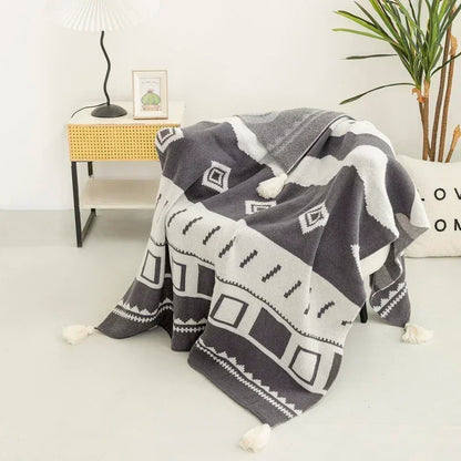 Bohemian Blanket Soft Sofa Cover Summer Blanket Office Nap Blankets Air Conditioning Blankets Knit Blanket For Travel