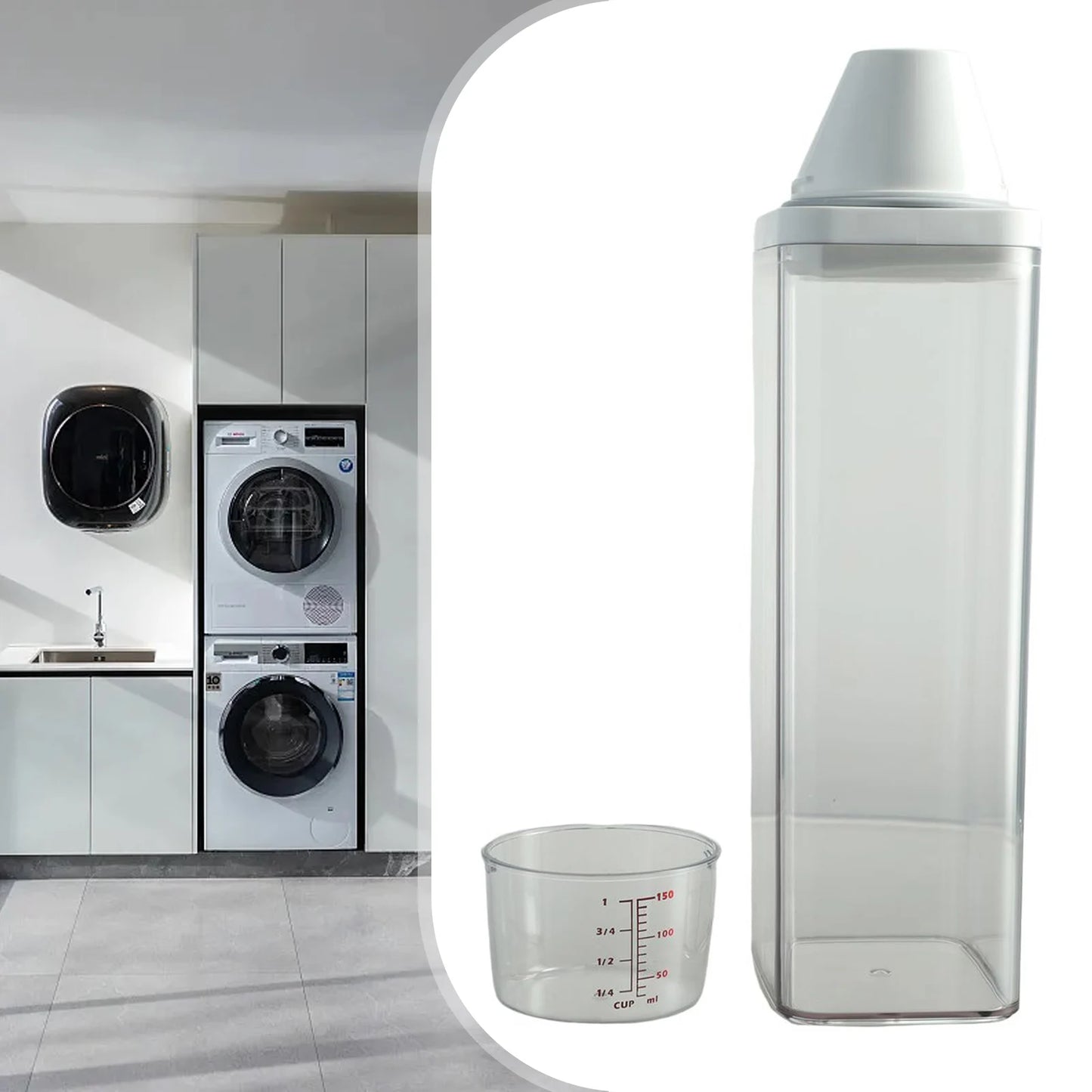 1PC High Quality Laundry Detergent Dispenser For Laundry Detergent Powder Kitchen Plastic Airtight Food Storage Containers