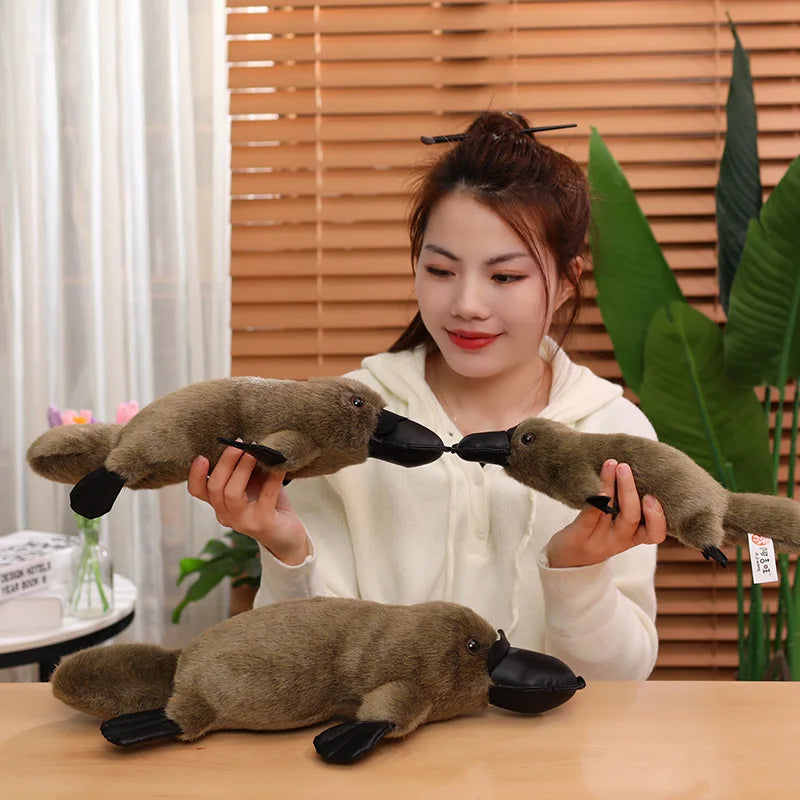 Simulation Platypus Plush Toys Creative Cartoon Animal Stuffed Dolls Funny Home Decor Kids Exquisite Birthday Xmas Gifts