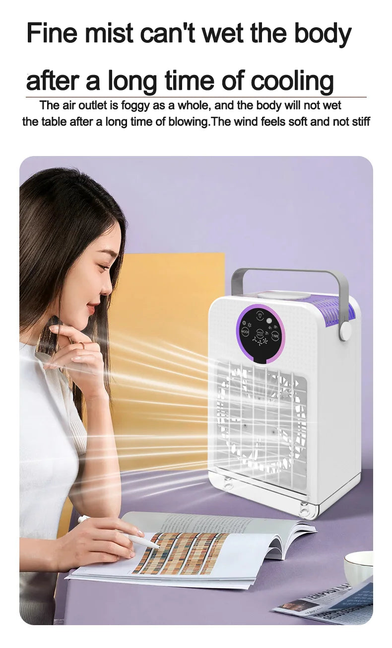 Home desktop air conditioning fan dormitory USB mini electric fan refrigeration air conditioning office small mobile air cooler