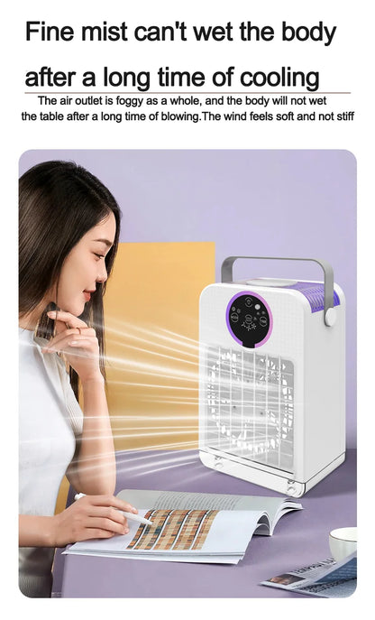 Home desktop air conditioning fan dormitory USB mini electric fan refrigeration air conditioning office small mobile air cooler