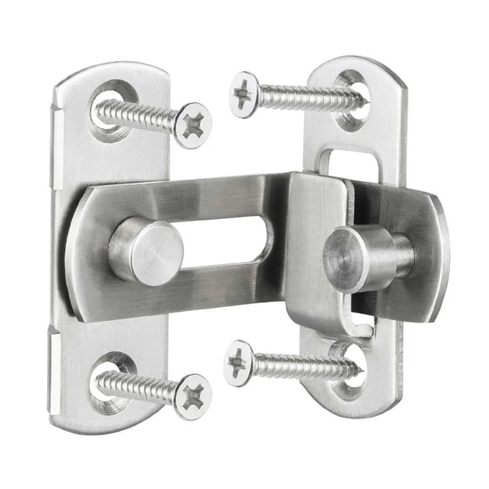 Door Latch Doors Lock 3Inch 90Degree Right Angle Door Latch Buckle Hasp Sliding Lock Barrel Bolt Hardware Safety Door Bolt