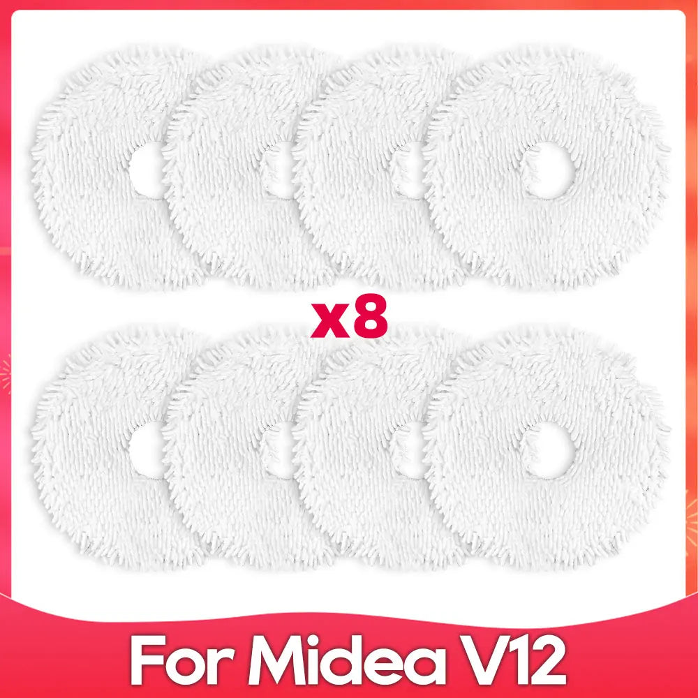 Compatible For ( Midea V12 / Eureka J12 Ultra ) Roller Side Brush Hepa Filter Mop Cloth Dust Bag Robot Vacuums Accessory Part
