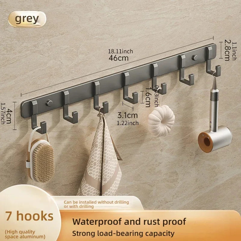 Hooks Over The Door 6 Hooks Clothes Coat Hat Towal Hanger Bathroom Organizer Rack By Hanger Holder Home Kitchen Accessories