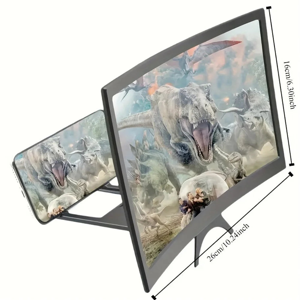 12 Inch Mobile Phone Screen Amplifier 3D Magnifying Glass Stand Magnifier HD Video Amplifier Phone Stand Enlarged Screen Bracket
