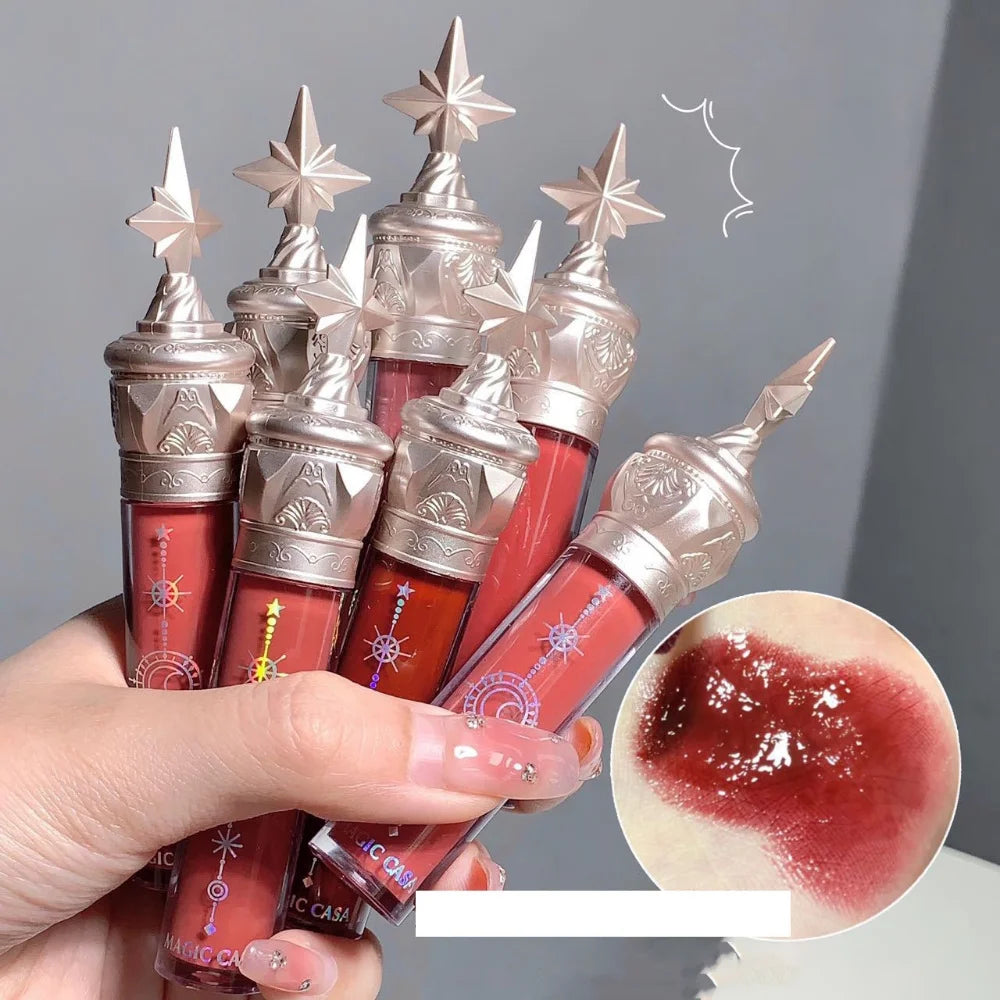 2024 New Moisturizing Lip stain Mirror Lip Gloss Set Glass Glow Matte Lip tint Lipstick Star Cosmetics