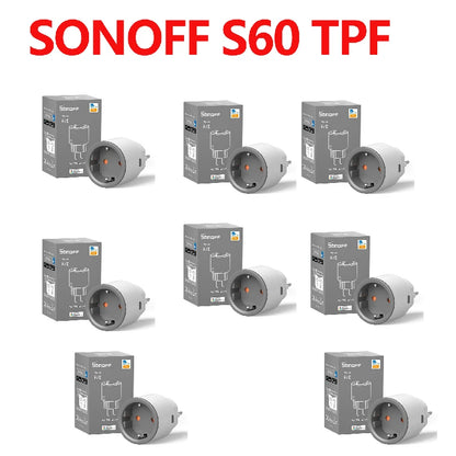 SONOFF S60 TPF EU Wifi Smart Plug 16A Current Smart Socket With Energy Monitoring Remote Control Timer Voice Control Smart Scene