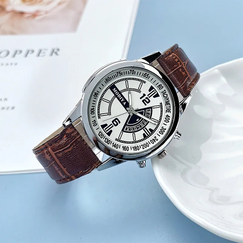 Business Style Blue Light Glass Men Watch Casual Fashion Belt Quartz Wristwatches Men Party Decoration Friend Gift Часы Женские