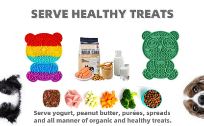 Pet Slow Feeding Mat Dog Silicone Lick Mat Slow Food Plate Dog Sucker Food Training Dog Feeder Supplies