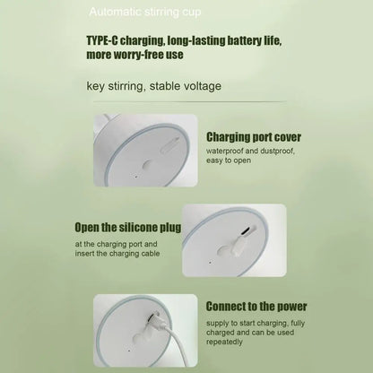 Stirring Mug Blender Shaker Bottles for Protein Mixer Bottles High Speed Mixing Mug Automatic Stirring Cup for Coffee