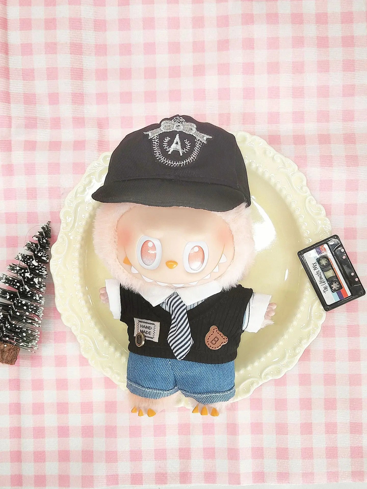 Labubu's Third-generation Baby Clothes, Labubu 3.0 Baby Clothes, Sitting Party Clothes, Blind Box Clothes, 17cm