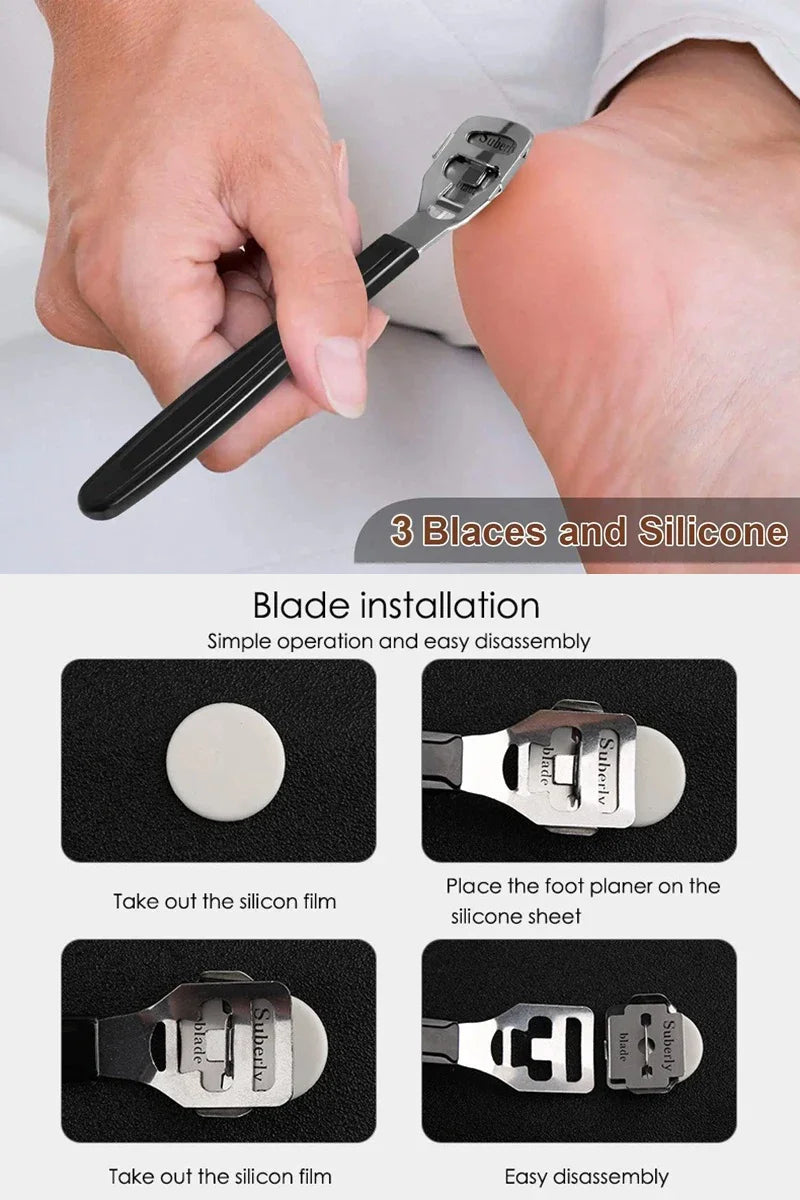 Foot Care Tool Pedicure Manicure Kit Set Stainless Steel Peeling Exfoliating Callus Dead Skin Remover Foot Scrubbing Brush