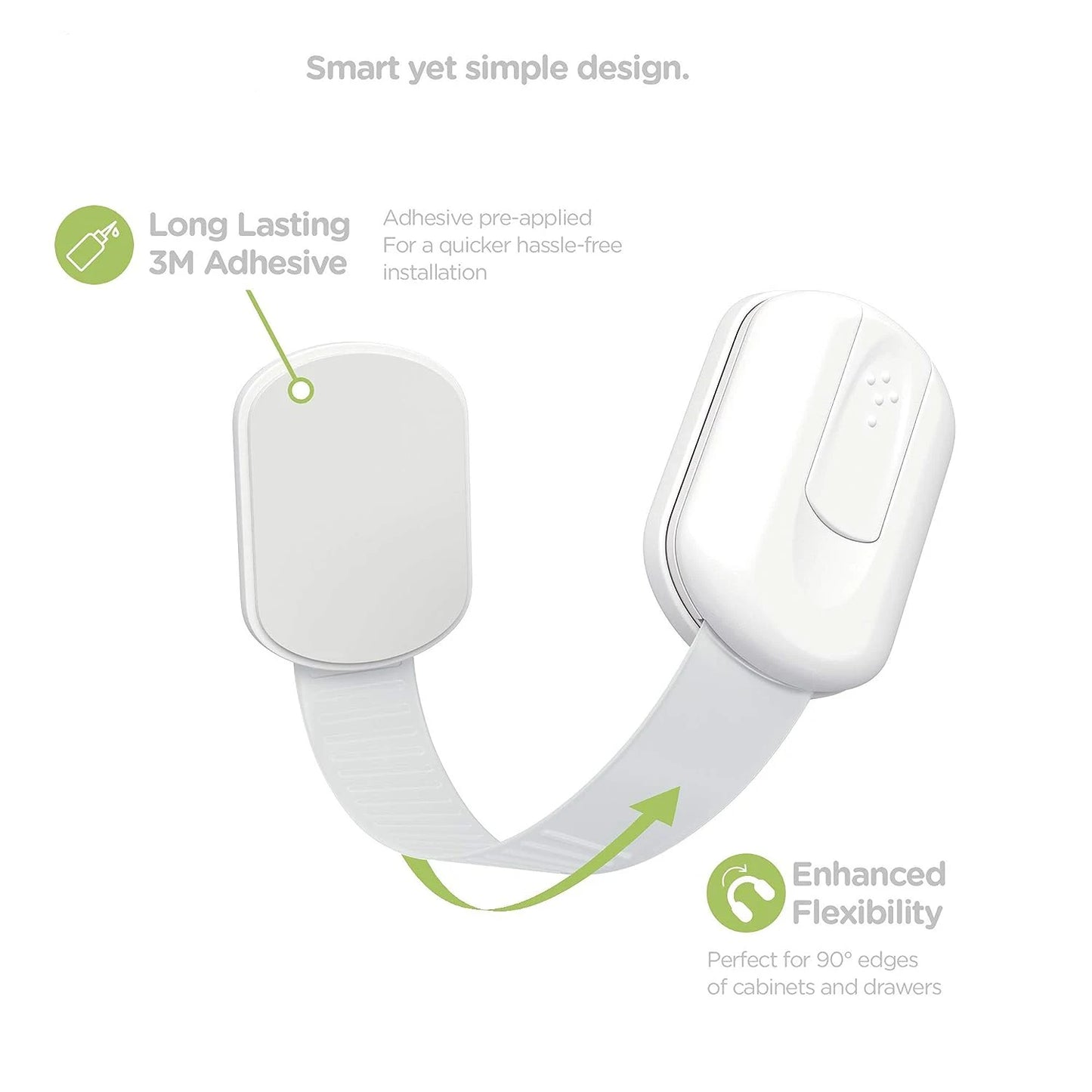 Baby Safety Lock Drawer Child Safety Cabinet Proofing 3M Adhesive Cabinet Drawer Door Latches Baby Safe Strap